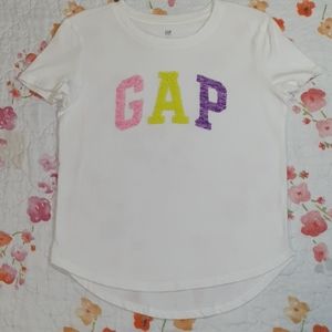 GAP Kids Flip Sequins Logo Tee Shirt PERFECT CONDITION Size Small